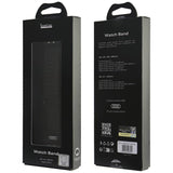 Audi Logo Genuine Leather Magnetic Ring Strap til Apple Watch 40 / 41 / 42 mm - sort