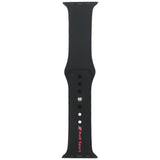 Audi Sport Red Logo Silicone Watch Strap til Apple Watch 40 / 41 / 42 mm - sort