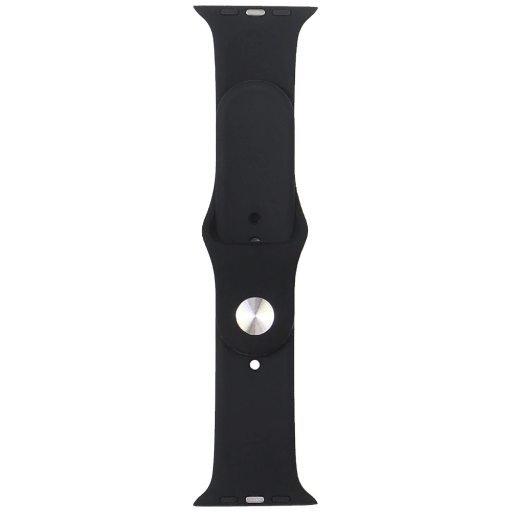 Audi Sport Red Logo Silicone Watch Strap til Apple Watch 44 / 45 / 46 / 49 mm - sort