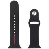 Audi Sport Red Logo Silicone Watch Strap til Apple Watch 44 / 45 / 46 / 49 mm - sort