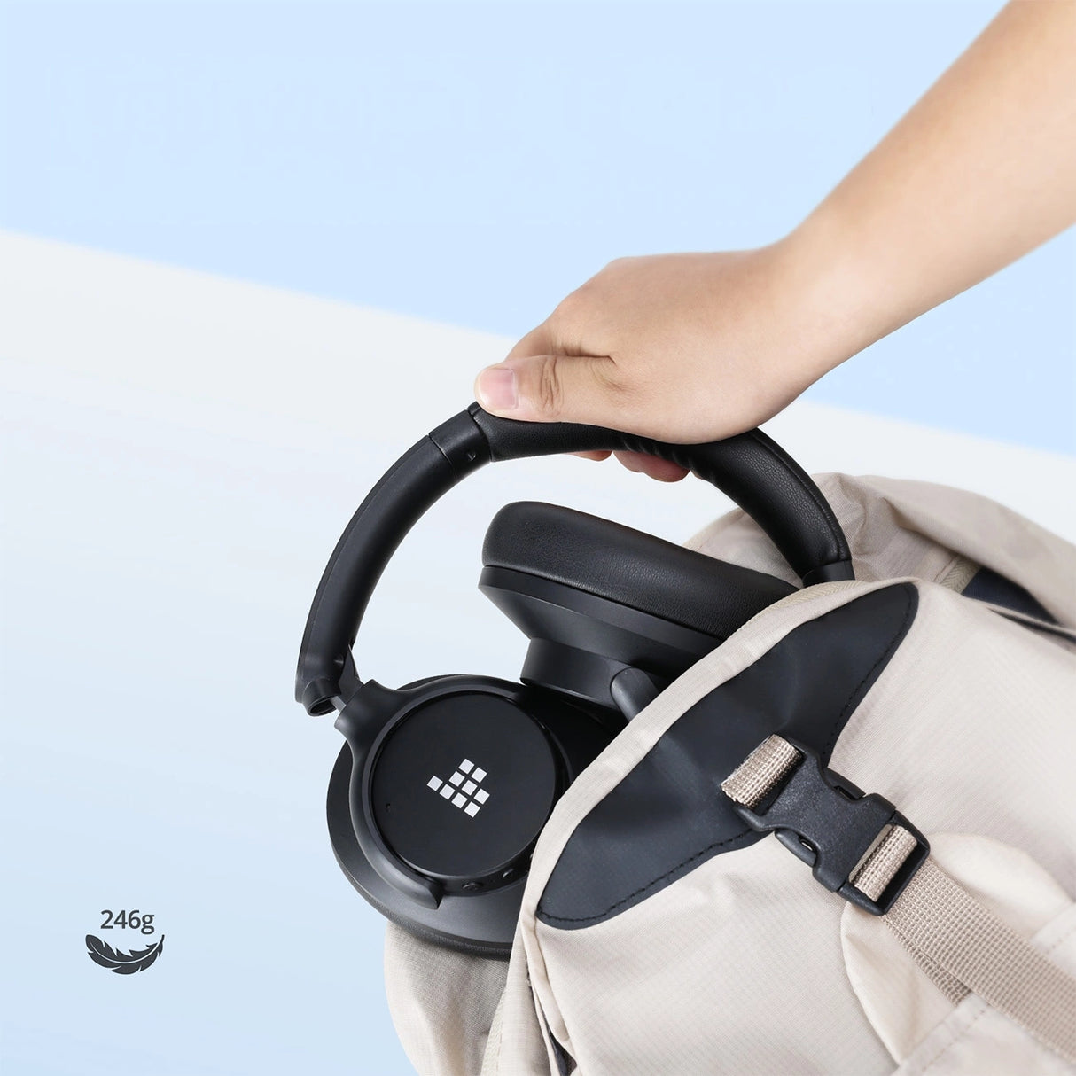 Tronsmart SOUNFII Q20S Hybrid ANC trådløse hovedtelefoner med aktiv støjreduktion - sort