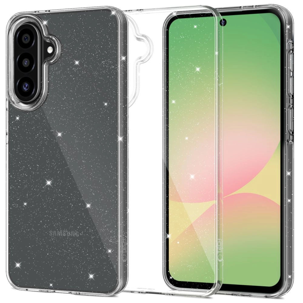 Tech-Protect FlexAir Case til Samsung Galaxy A56 5G - Clear Glitter