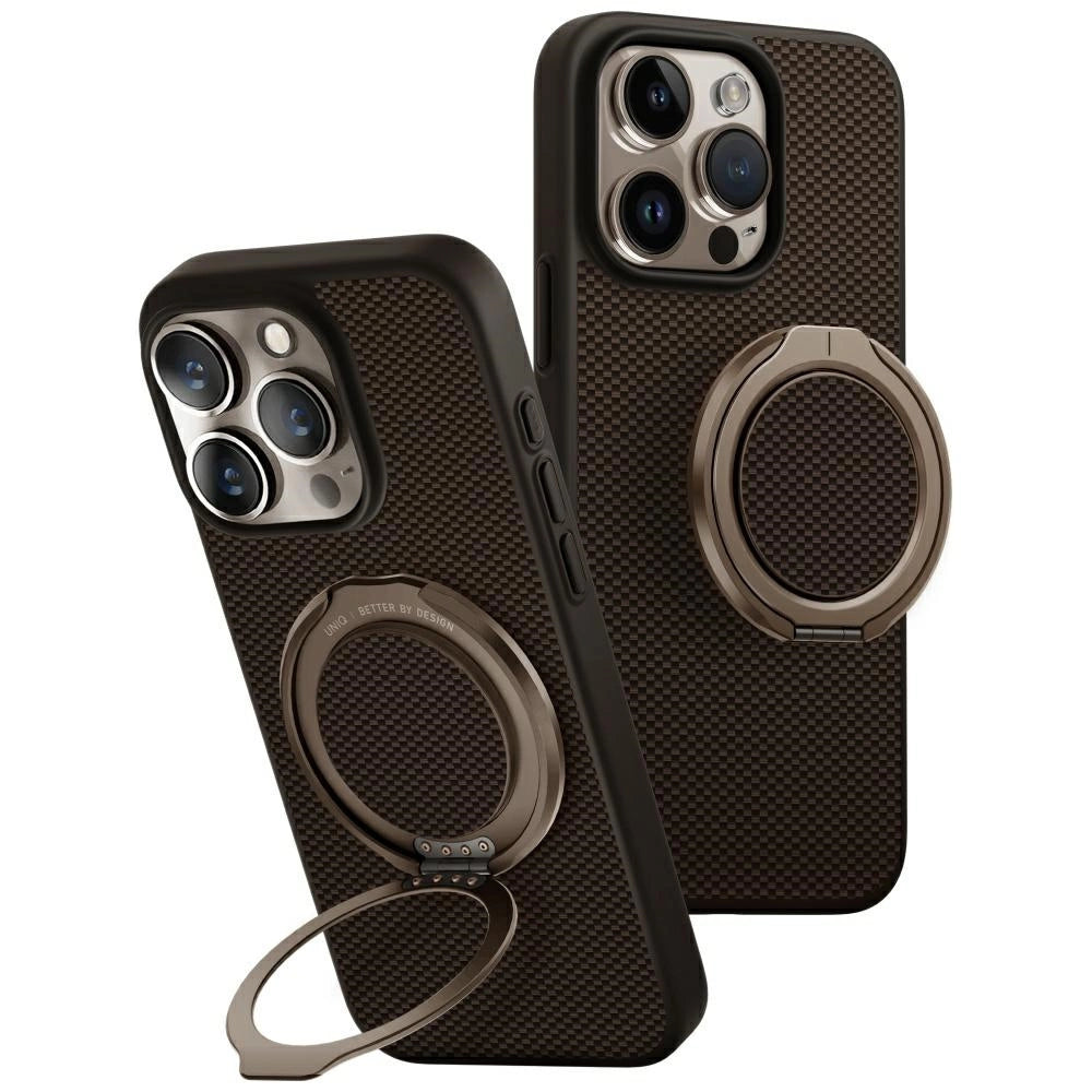 Uniq Keva Air Magclick Charging GripFit Case til iPhone 16 Pro - Brunt