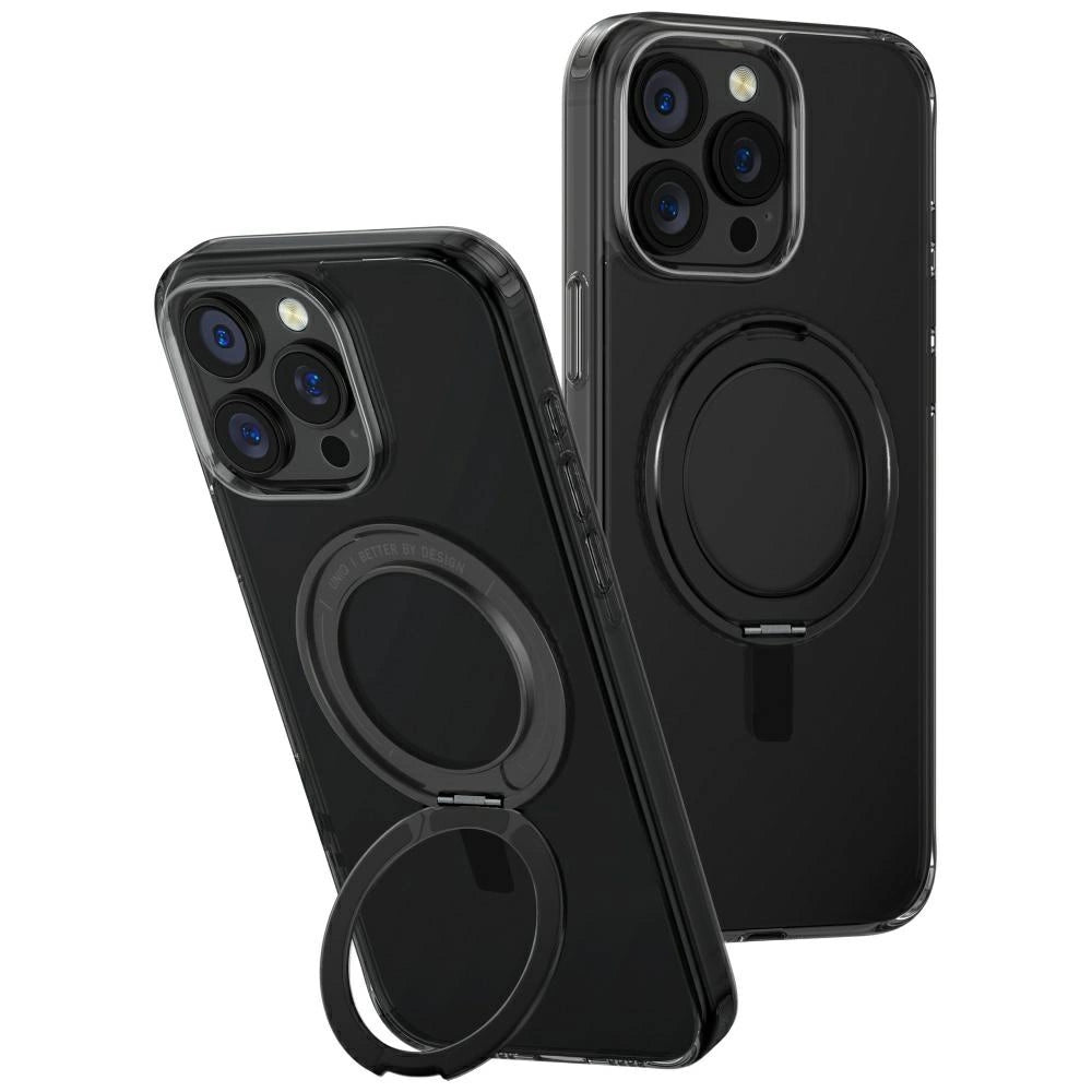 Uniq Swivix 360 Rotating Kickstand Case til iPhone 16 Pro Max - sort