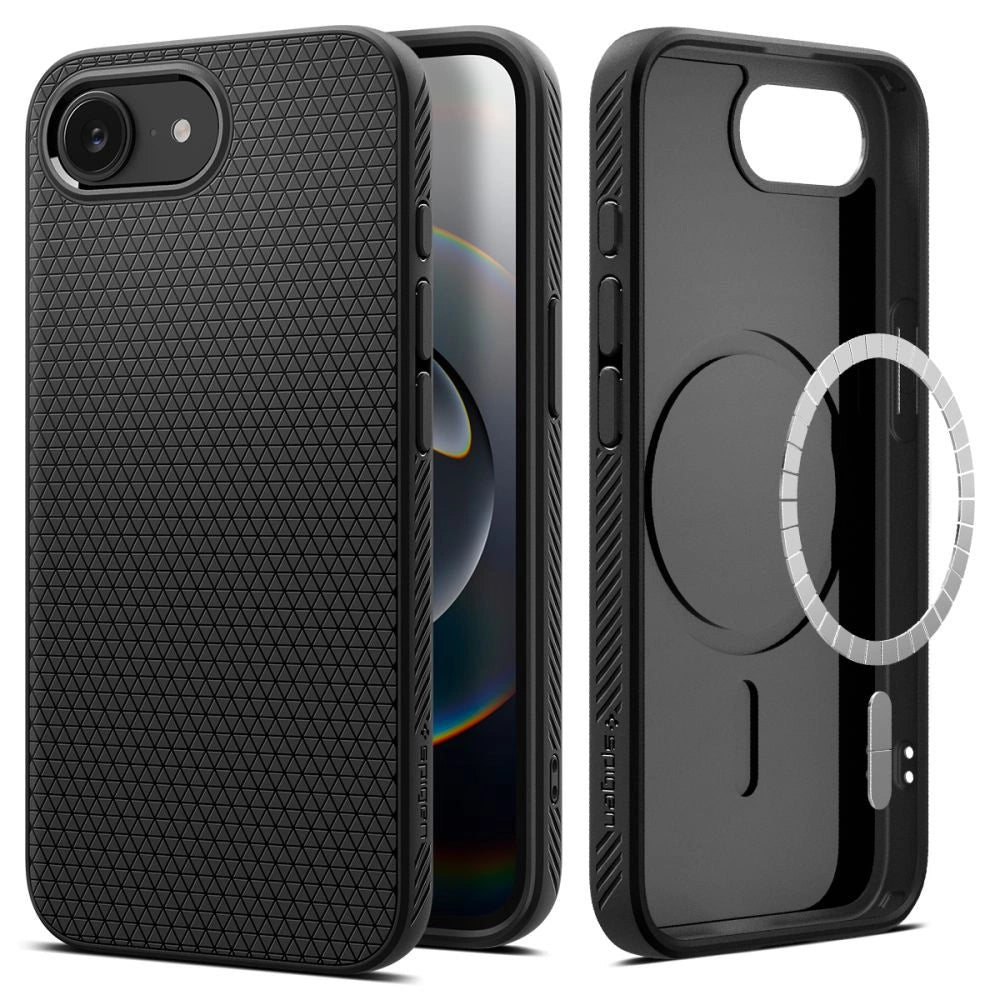 Spigen Liquid Air Mag MagSafe iPhone 16e Case - Matte sort