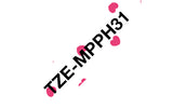 Brother TZE-MPPH31 etiketbånd Sort på pink