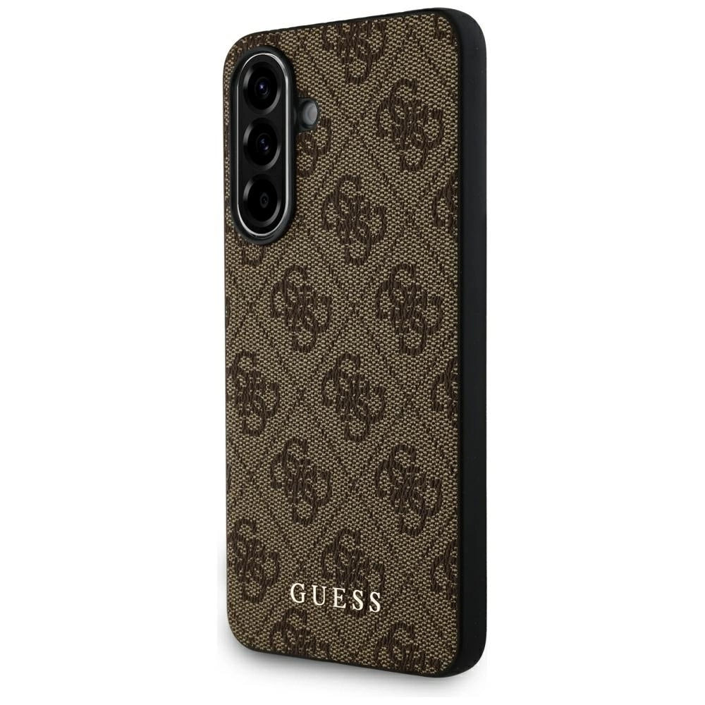 Guess 4G Metal Gold Logo Case til Samsung Galaxy A56 - Brunt