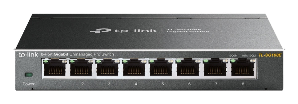 TP-Link TL-SG108E netværksswitch Administreret L2 Gigabit Ethernet (10/100/1000) Sort