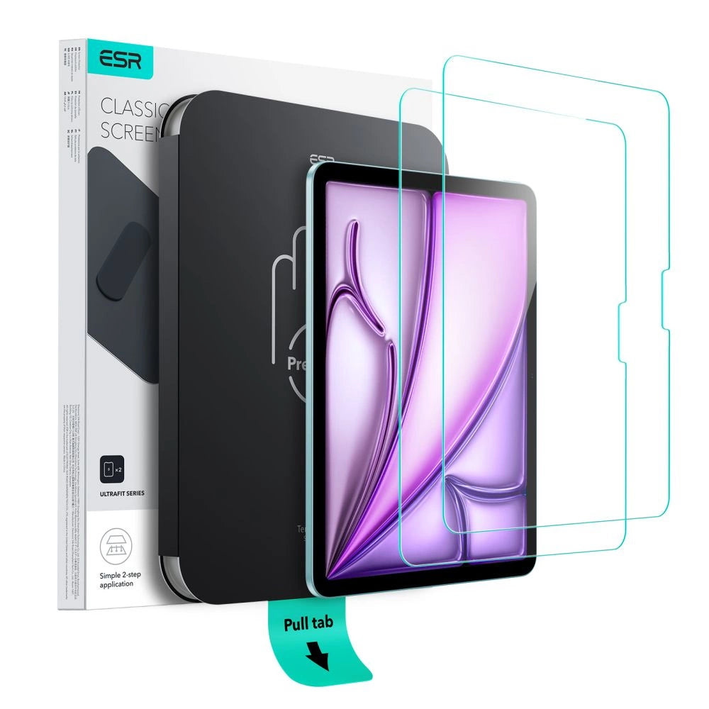 ESR UltraFit tempereret glas 2-pakke til iPad Air 11" 6 / 7 (2024 / 2025)