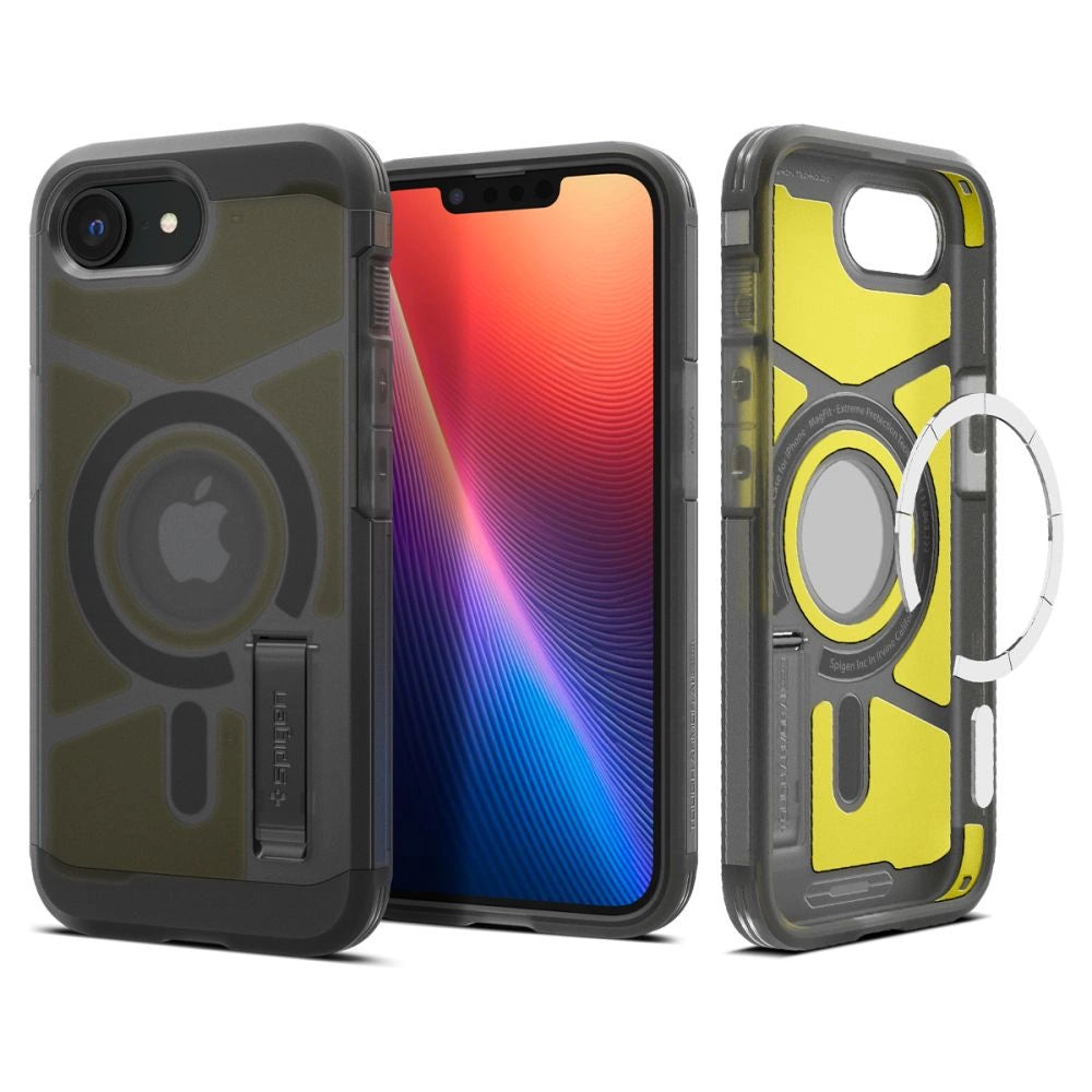Spigen Tough Armor MagSafe iPhone 16e Case - klargrå