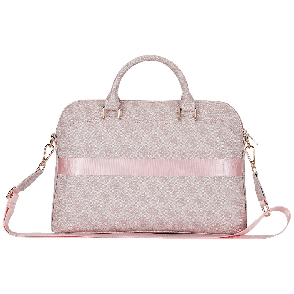 Guess 4G Zipper lommetriangel Logo 15" Laptop Bag - Pink