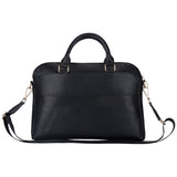 Guess Grained Zipper Pocket Triangle Logo 15" Laptop Bag - sort