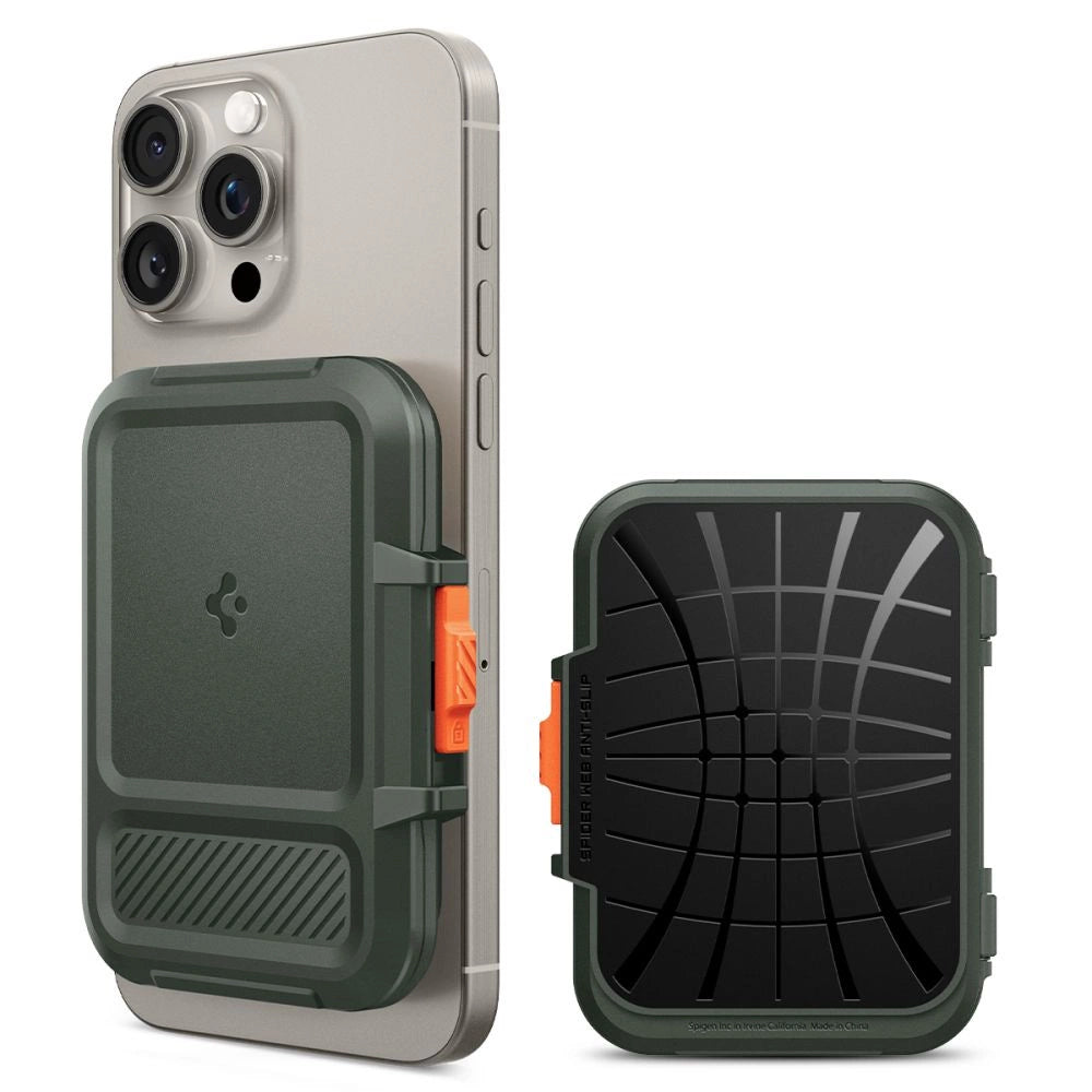 Spigen Lock Fit MagSafe Card Case - Grøn