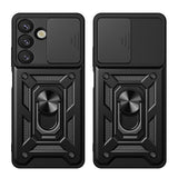 Hybrid Armor Camshield Case med stand og kamera cover til Infinix Note 50 Pro 4G - sort