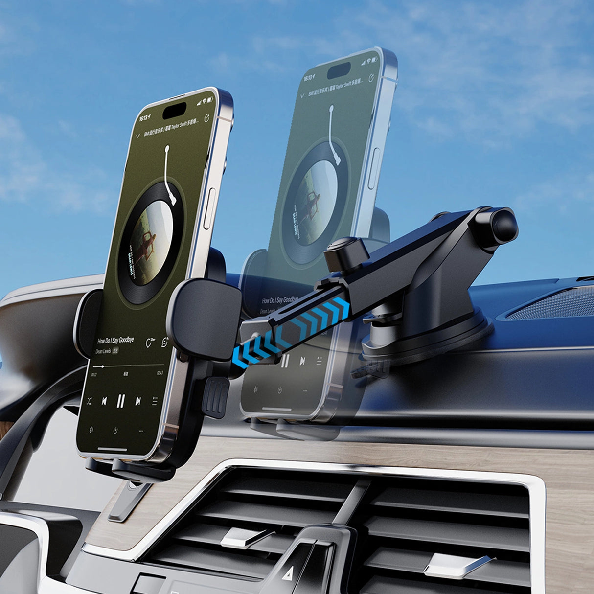 Dudao F2N smartphone holder til 360° luftventil - sort