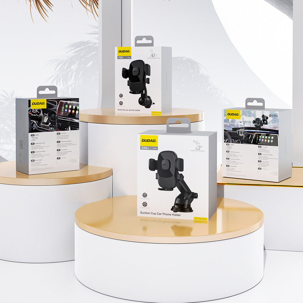 Dudao F2N+ smartphone holder med sugekop gravitation 360° - sort