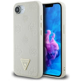 Guess Grained Hot Stamp Peony Triangle Logo MagSafe case for iPhone 16e - beige