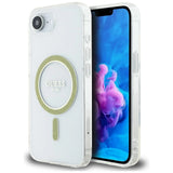Guess IML Glitter Circle MagSafe iPhone 16e Case - Clear
