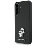Karl Lagerfeld Saffiano Case w/ K&C Metal Logo for Samsung Galaxy A36 - Black