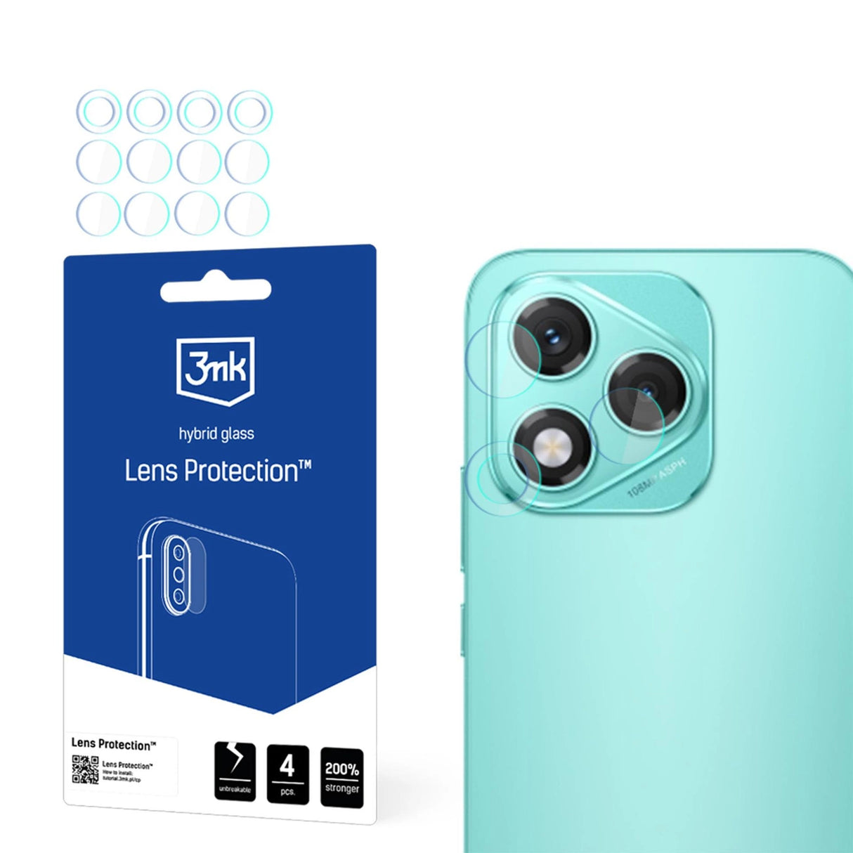 3mk Lens Protection Hybrid Glass til Honor 400 Lite Camera Lens