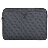 Guess Sleeve 4G Zipper Pocket Triangle Logo 14" Laptop Bag - sort