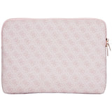 Guess Sleeve 4G Zipper Pocket Triangle Logo 14" Laptop Bag - Pink