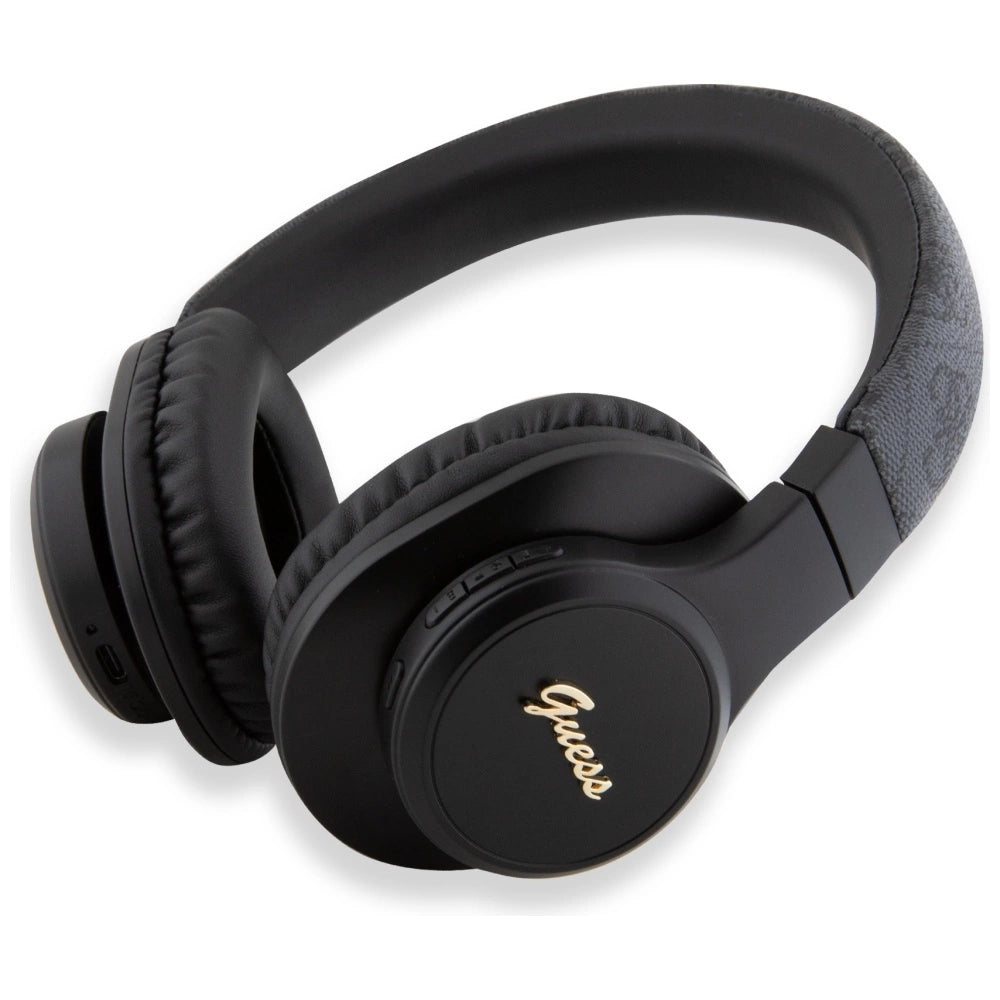 Guess Leather Tone On Tone Script Bluetooth 4G Over-Ear Headphones - sort