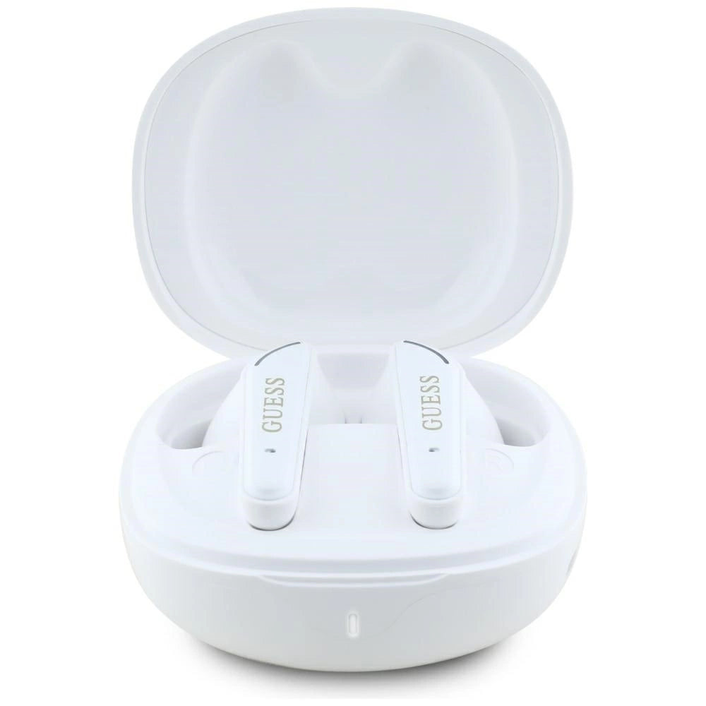 Guess Flat Classic Logo Elektroplateret TWS-hovedtelefoner - hvid