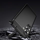 Carbon Case Flexible Silicone til Samsung Galaxy XCover 7 Pro - sort