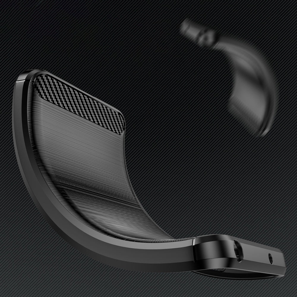 Carbon Case Flexible Silicone til Samsung Galaxy XCover 7 Pro - sort
