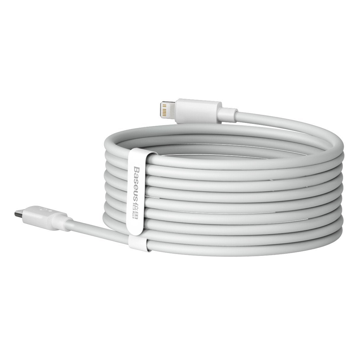Baseus Simple Wisdom Data Cable Kit USB-C til Lightning PD 20W (2PCS/Set) 1,5m Hvid