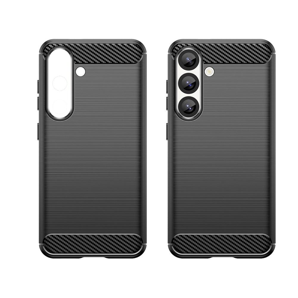 Carbon Case Fleksibel Silikon til Xiaomi Redmi Turbo 4 / Xiaomi Poco X7 Pro - sort