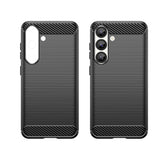 Carbon Case Fleksibel Silikon til Xiaomi Redmi Turbo 4 / Xiaomi Poco X7 Pro - sort