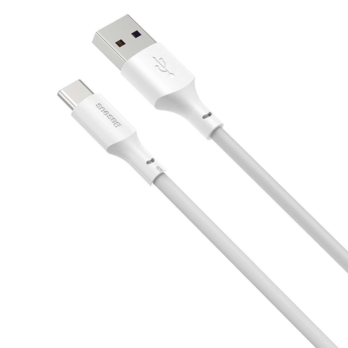 Baseus Simple Wisdom Data Cable Kit USB til Type-C 5A (2PCS/Set) 1,5m Hvid
