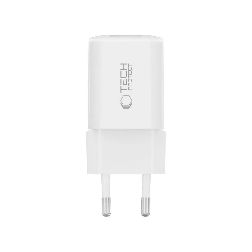 Tech-Protect NCM33W 2-port PD33W/QC3.0 vægoplader - hvid