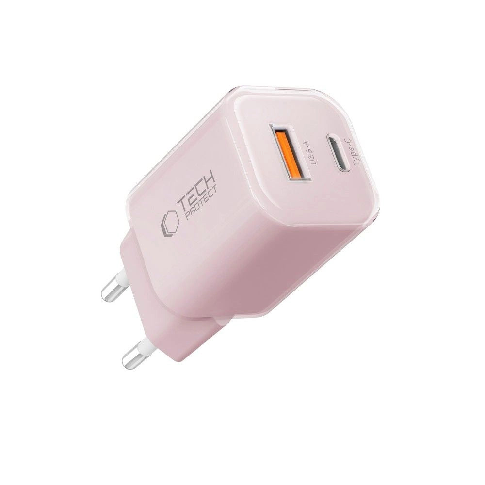 Tech-Protect NCM33W 2-port PD33W/QC3.0 vægoplader - lyserød