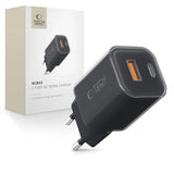 Tech-Protect NCM33W 2-port PD33W/QC3.0 vægoplader - sort