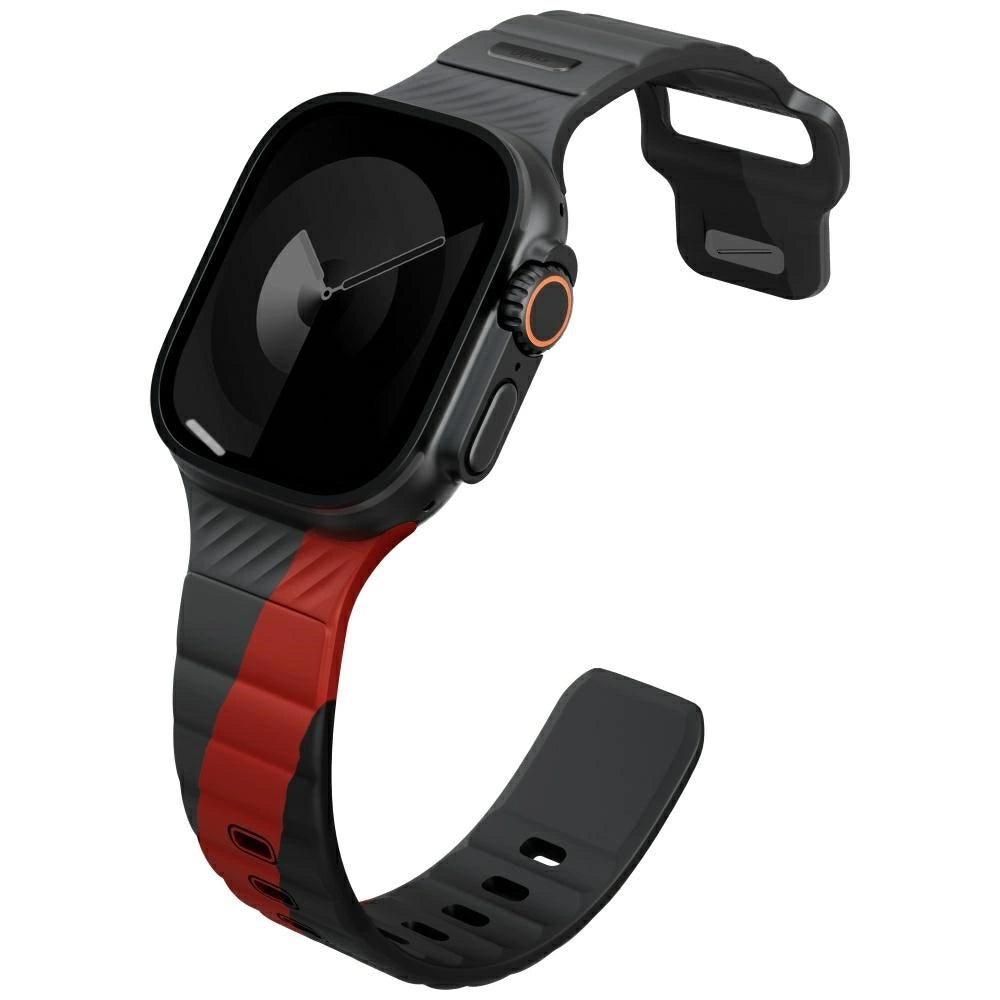 Uniq Stride De Rubber Strap til Apple Watch 44 / 45 / 46 / 49 mm - Grå