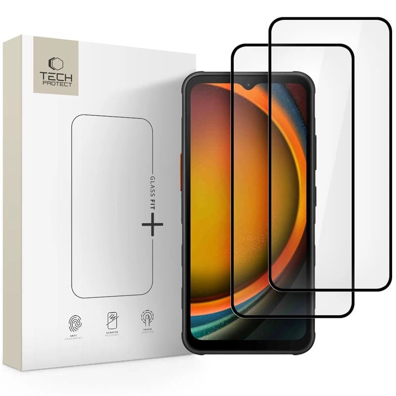 Tech-Protect Glass Fit+ Case 2-pack til Samsung Galaxy Xcover 7 / 7 Pro - sort