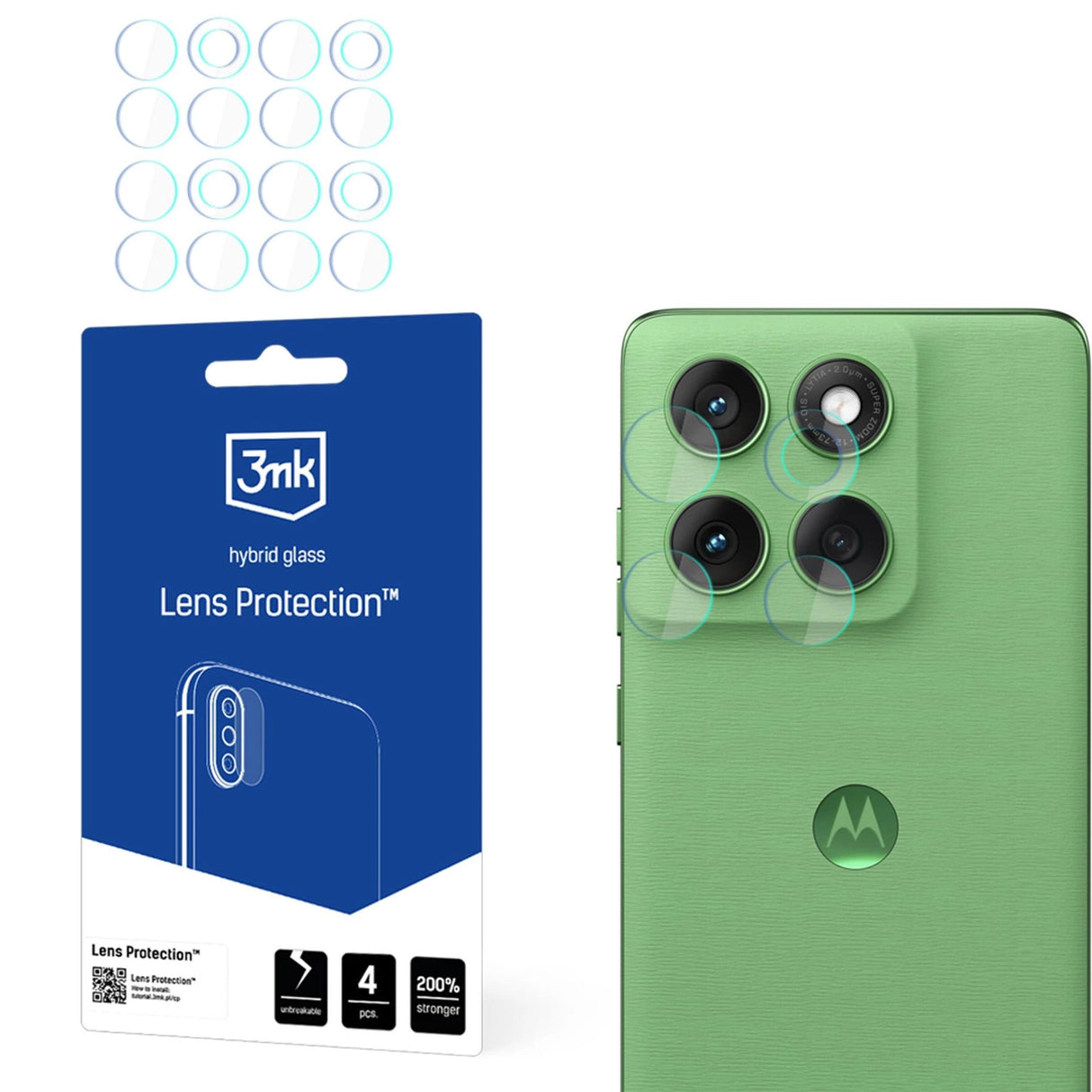 3mk Lens Protection Hybrid Glass til Motorola Edge 60 Kamera Lens
