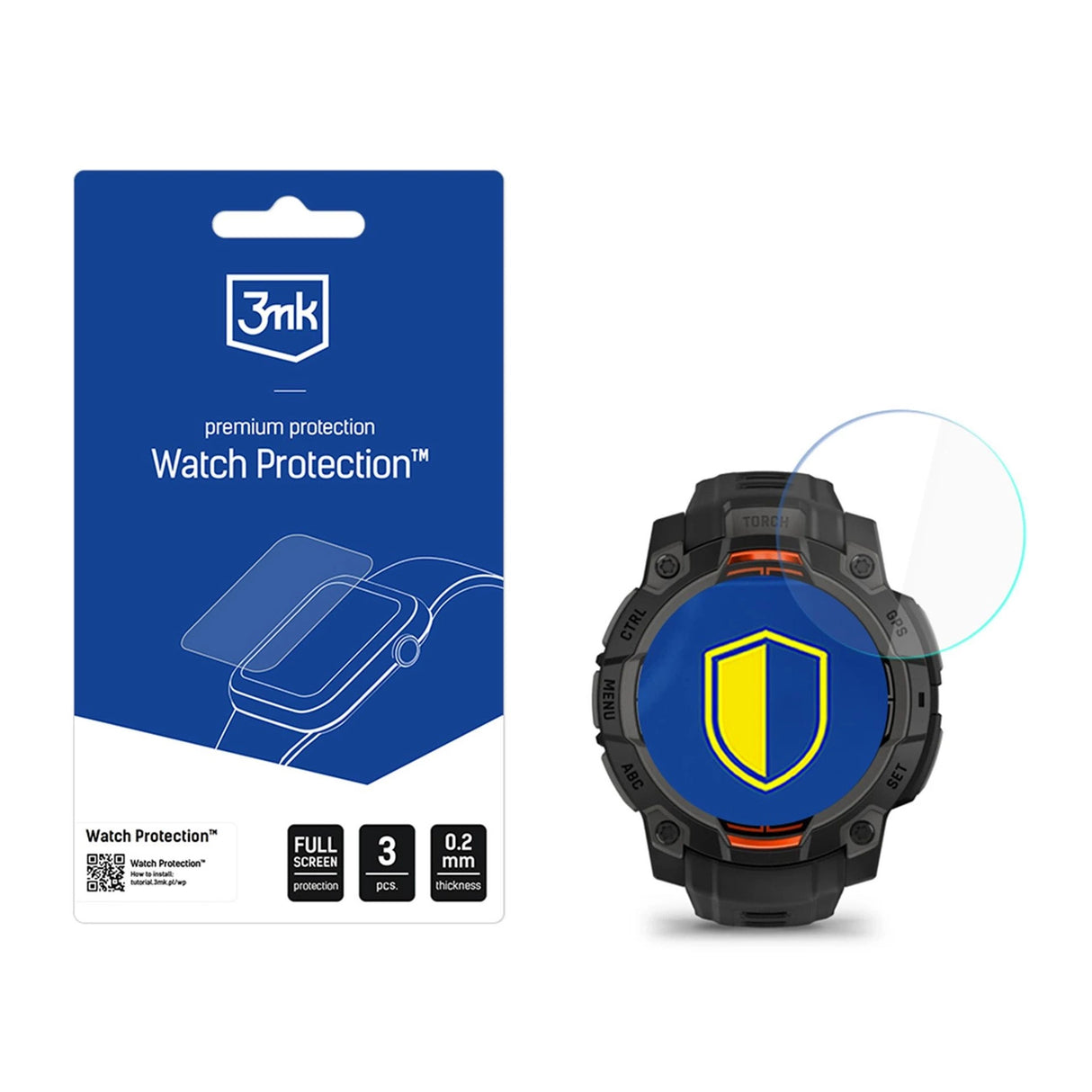 Smartwatch skærmbeskytter 3mk Watch Protection FlexibleGlass til Garmin Instinct 3 Tactical Edition 45mm (Solar)
