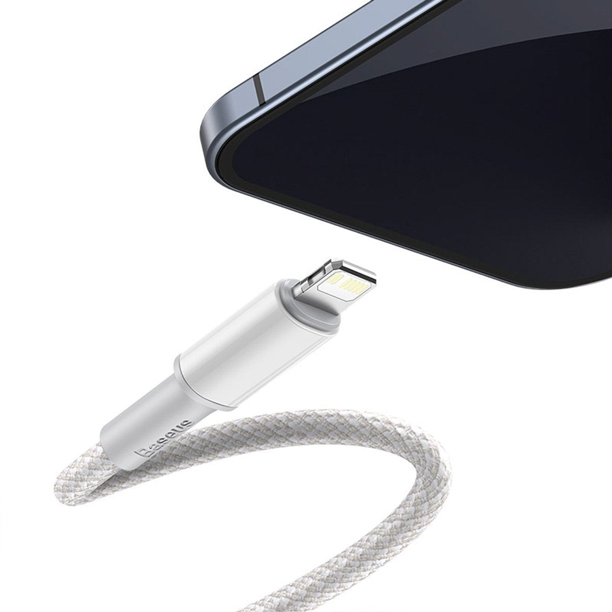 Baseus High Density Braided Cable Type-C til Lightning, PD, 20W, 1m (hvid)