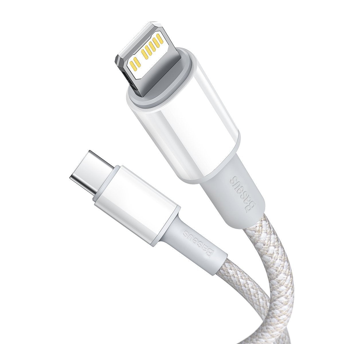 Baseus High Density Braided Cable Type-C til Lightning, PD, 20W, 1m (hvid)