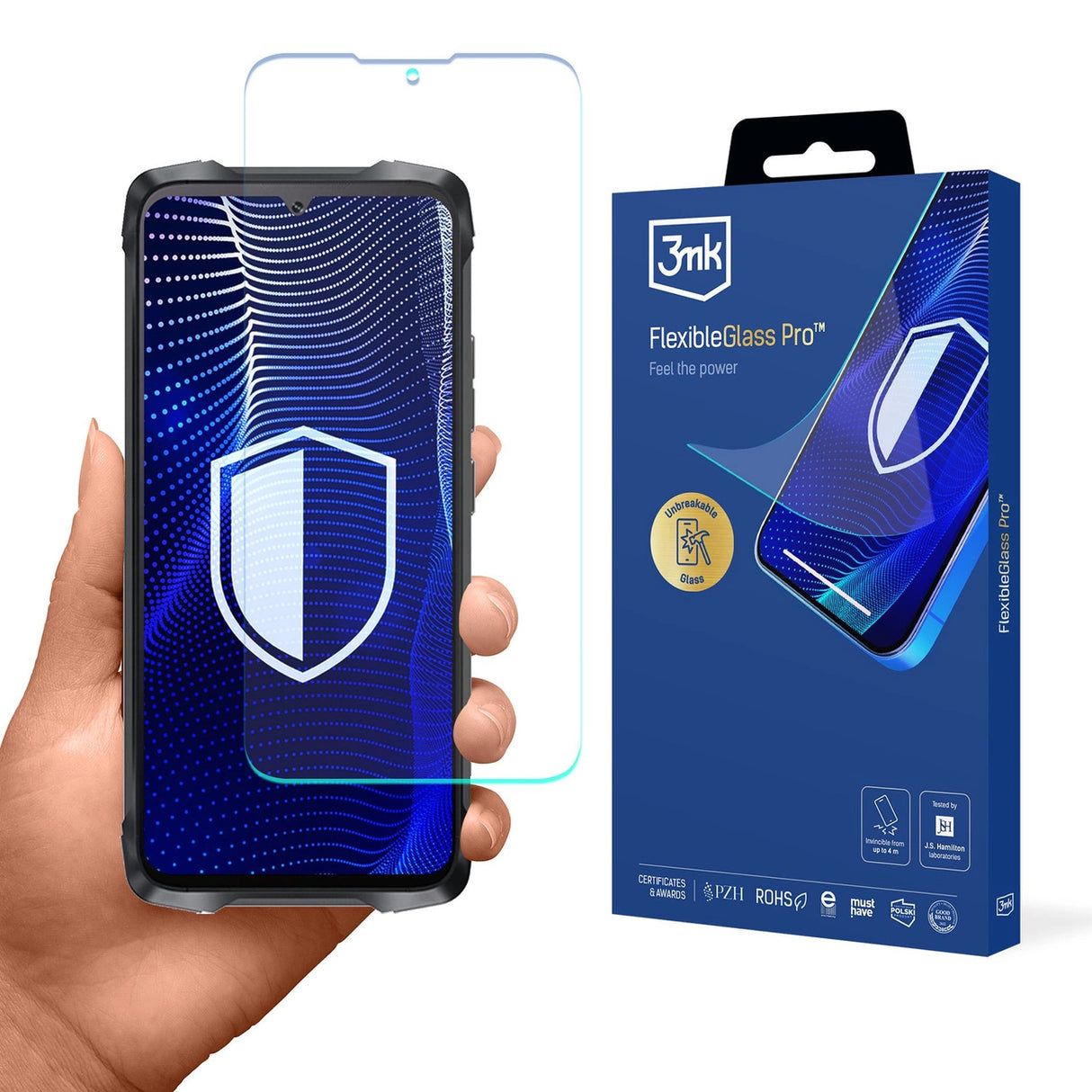 Hybrid glas 3mk FlexibleGlass Pro til Cubot KingKong Power 3