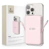 Powerbank Tech-Protect PB31 LifeMag MagSafe 10000 mAh - lyserød