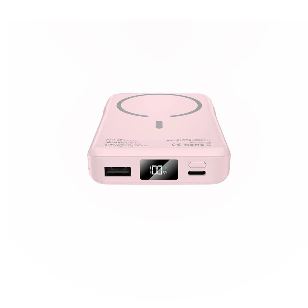 Powerbank Tech-Protect PB31 LifeMag MagSafe 10000 mAh - lyserød