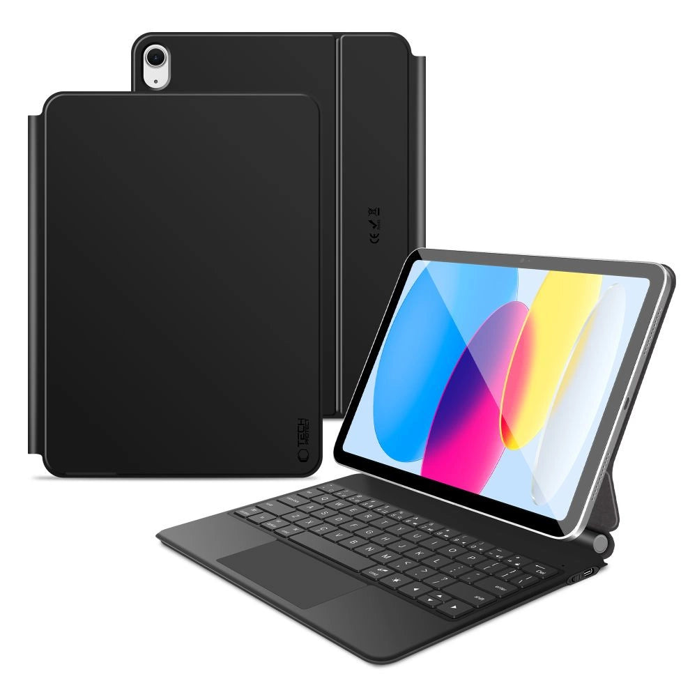 Tech-Protect Smartcase Magnetisk med tastatur til iPad 10.9  2022 / iPad 11  2025 - sort