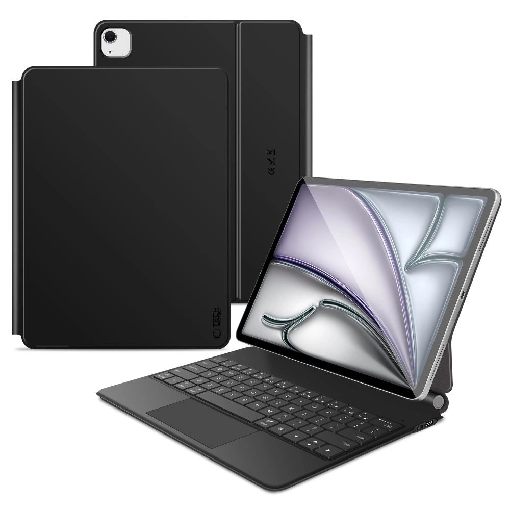Tech-Protect Smartcase Magnetisk med tastatur til iPad Pro 12.9  2020 / 2021 / 2022 / iPad Air 13  2024 / 2025 - sort