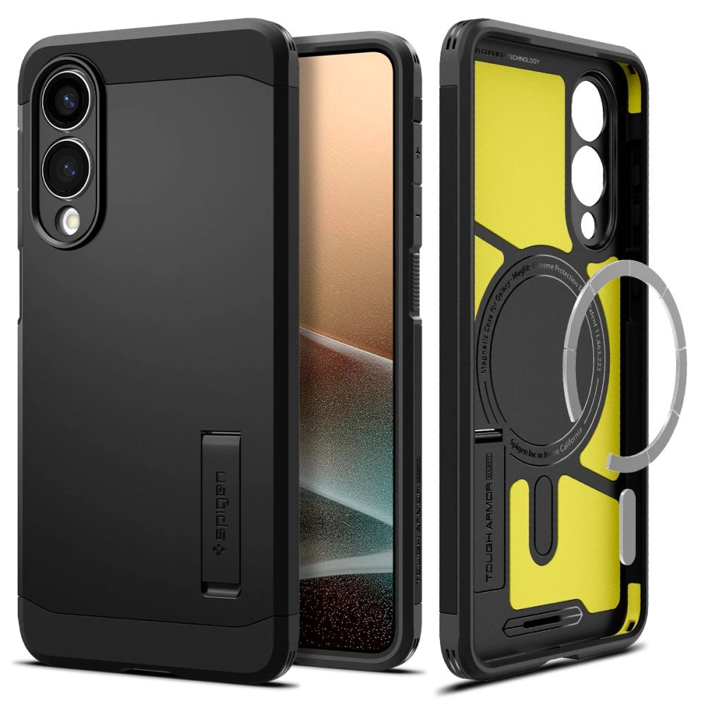 Spigen Tough Armor MagSafe-kasse til Samsung Galaxy S25 Edge - sort