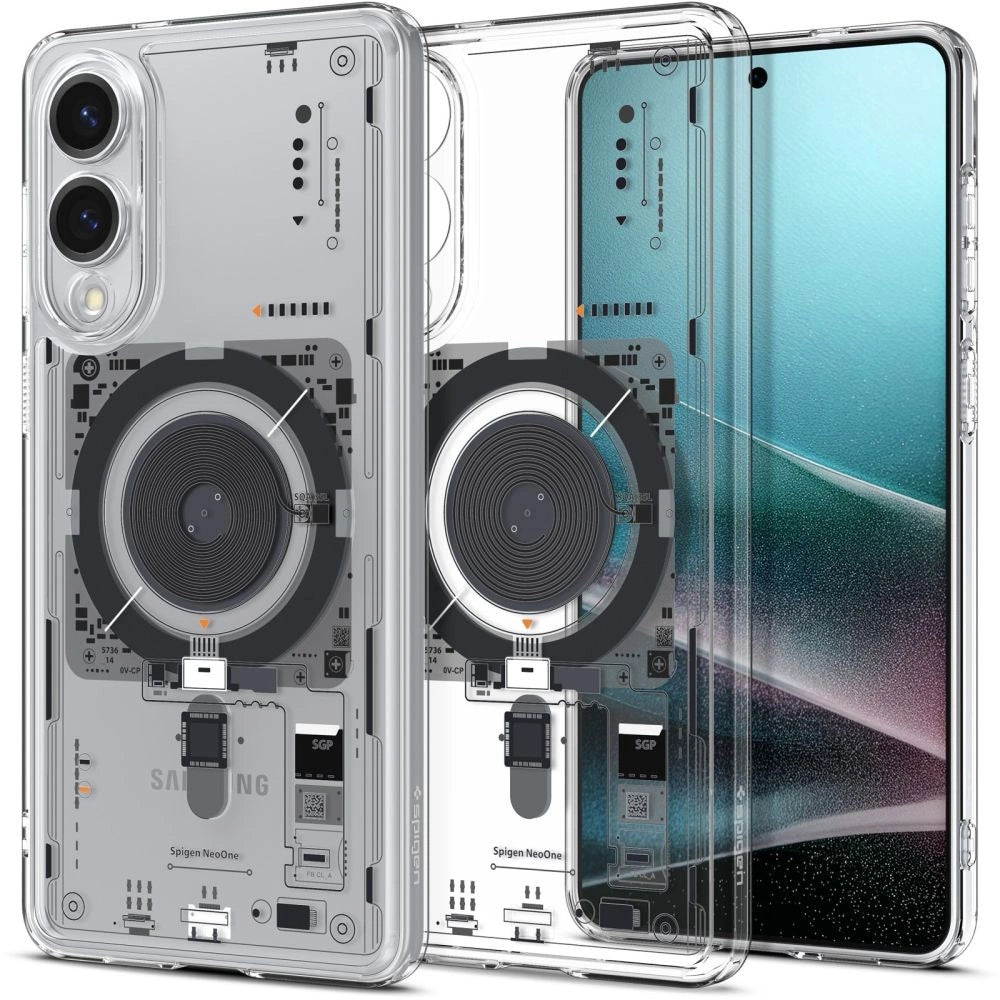 Spigen Ultra Hybrid Mag Case med MagSafe til Samsung Galaxy S25 Edge med print - gennemsigtig